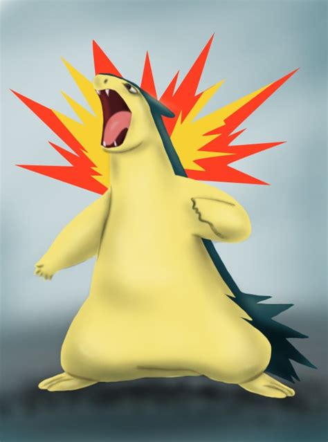 Learn How To Draw Typhlosion From Pokemon Pokemon Step By Step