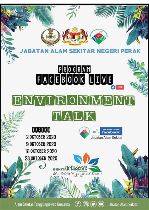 Program Live Environmental Talk Di Facebook Jabatan Alam Sekitar