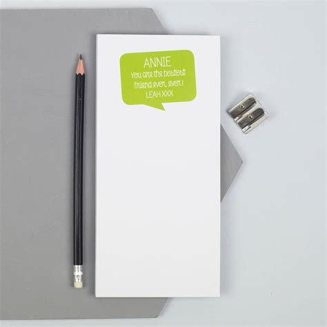 Personalised Positive Message Notepad By Xoxo