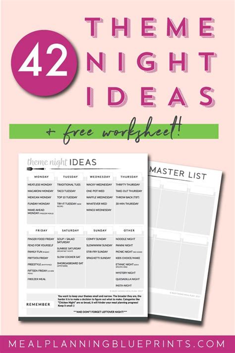 Maybe you would like to learn more about one of these? Meal Planning Theme Night Ideas! | Meal planning, Dinner ...