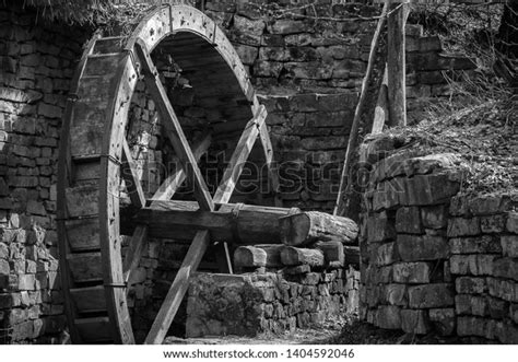 Example Old Water Wheel Mill Horizontal Stock Photo 1404592046