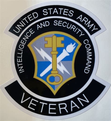 Us Army Intelligence And Security Command Veteran Sticker Decal Patch Co