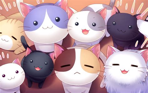 Cute Cartoon Cat Desktop Wallpapers Wallpaper Cave