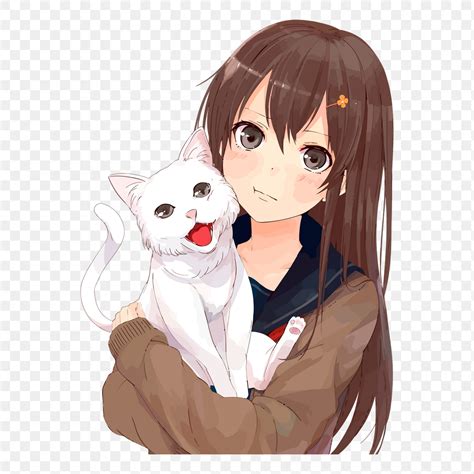 Png Anime Girl Cat Sticker Free PNG Rawpixel