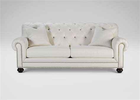 Ethan 82 square arm sofa with reversible cushions. Chadwick Sofas - Ethan Allen US | White leather sofas, Love seat, Furniture