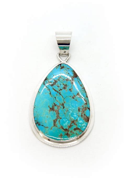 Turquoise Teardrop Pendant In Real Turquoise Jewelry Turquoise