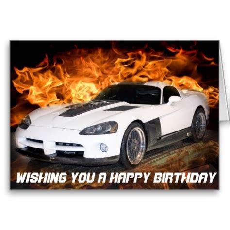 Wishing You A Happy Birthday Muscle Car Card Car Card Birthday Wishes For Lover