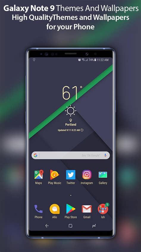 Awesome thematic pictures, clock, compass, battery temperature and battery level indicator. Themes for Samsung galaxy Note 9: Wallpaper Note 9 for Android - APK Download