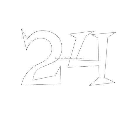 Free Retro 24 Number Stencil