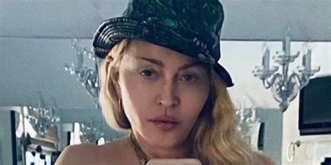 Madonna Goes Topless In Mirror Selfie While Posing With Crutch