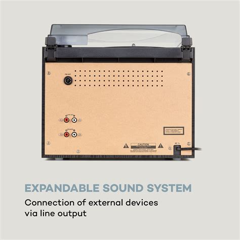 Auna 388 Dab Stereo System 20w Max Vinyl Cd Cassette Bt Fm Dab