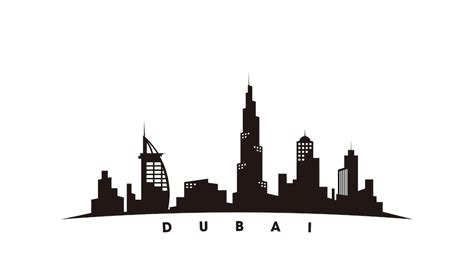 Premium Vector Dubai Skyline Illustration Silhouette Vector