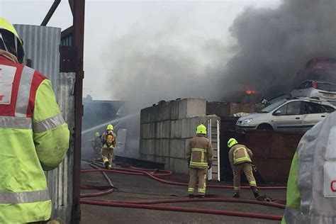 Firefighters Tackle Scrap Yard Blaze In South Ashford