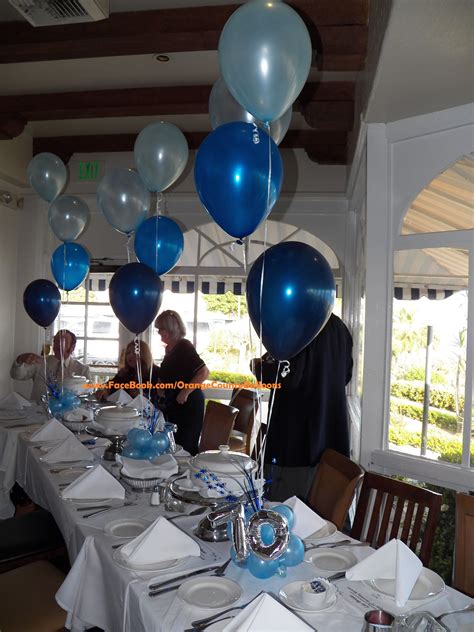 Blue Balloon Bouquet Centerpieces 70th Birthday Facebookcom