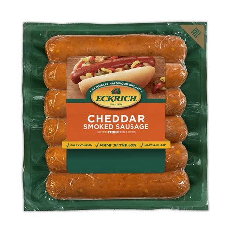 Eckrich Cheddar Smoked Sausage Links 14 Oz