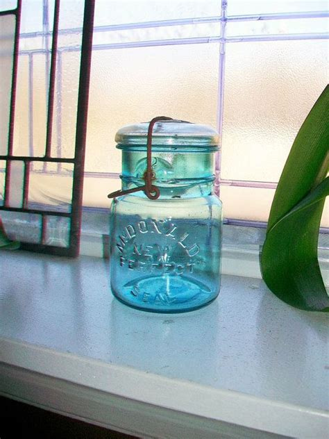 Blue Canning Jar Mcdonald New Perfect Seal Pint Mason Jar With Clear