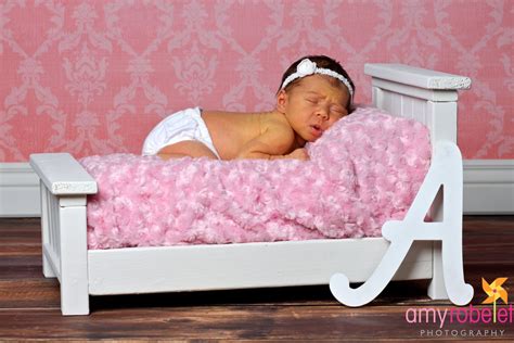 White Doll Bed Newborn Photo Prop Crisp White Classic Doll Bed W