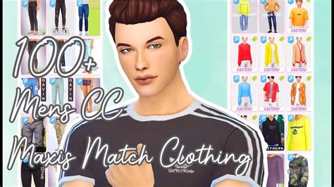 The Sims 4 Male Maxis Match Clothing Haul 100 Custom Content