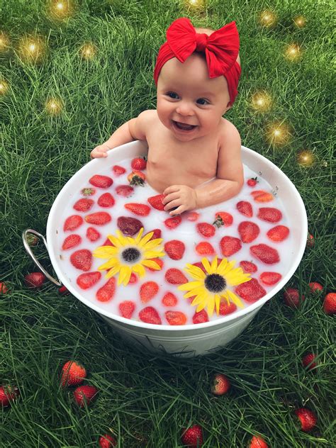 Strawberry Milk Bath Strawberries Babydoll Photography Babygirl