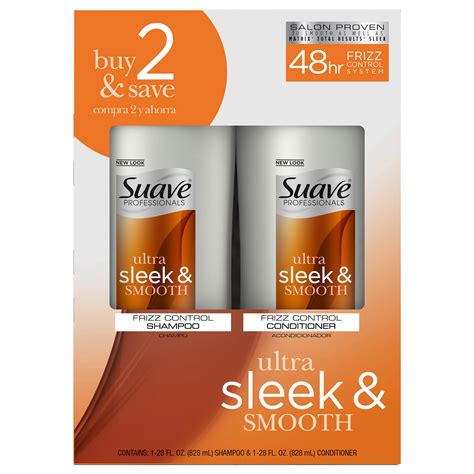 Suave Professionals Shampoo And Conditioner For Frizz Control With Silk