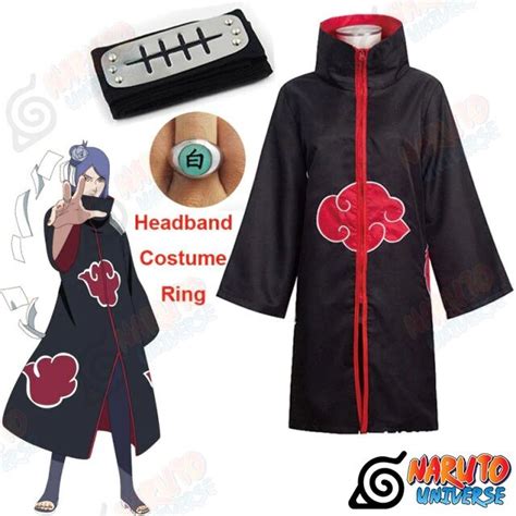 Konan Costume Cosplay Akatsuki Cloak 1 Naruto Universe Official Boy