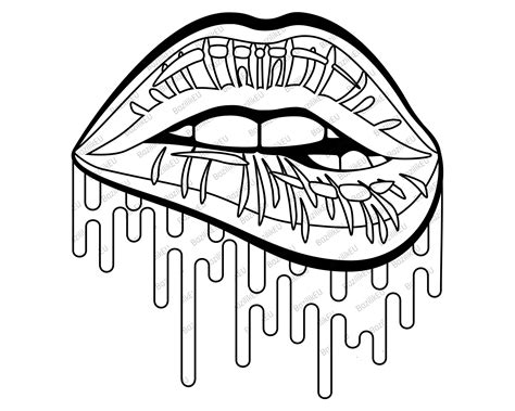 Pin On Dripping Lips Svg Files
