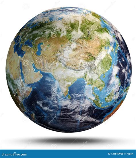 Planet Earth Map 3d Rendering Stock Illustration Illustration Of