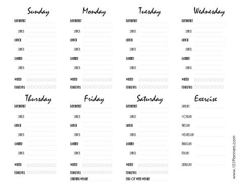 The Printable Weekly Planner Is Shown In Black And White