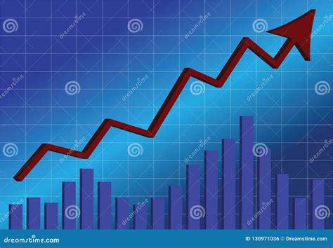 A Stock Chart With An Arrow Going Up Stock Vector Illustration Of