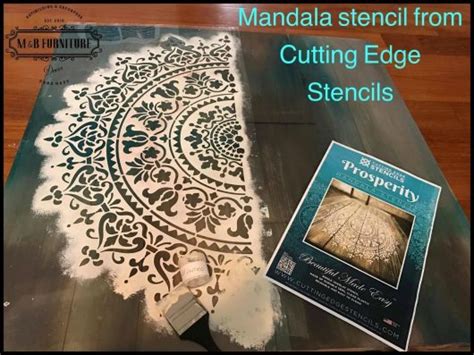 Stenciling Wooden Wall Art Using A Mandala Stencil