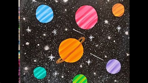 Spray Paint Planet Galaxy Painting Orange And Green Galaxy Space Spray