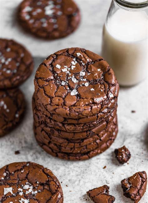 Fudgy Brownie Crinkle Cookies Mikebakesnyc