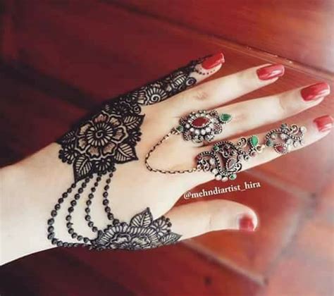 Easy Simple Jewellery Ornamental Henna Mehndi Designs For