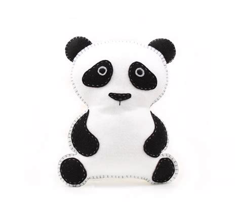 Panda Pattern Felt Panda Bear Sewing Pattern Panda Stuffed