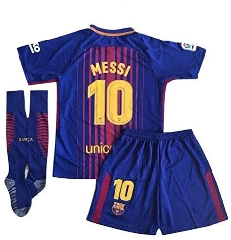 Petersocks 10 Messi Barcelona Home Kids Or Youth Soccer Jersey And Shorts