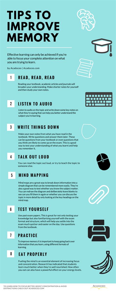 Tips To Improve Your Memory Infographic E Learning Infographics