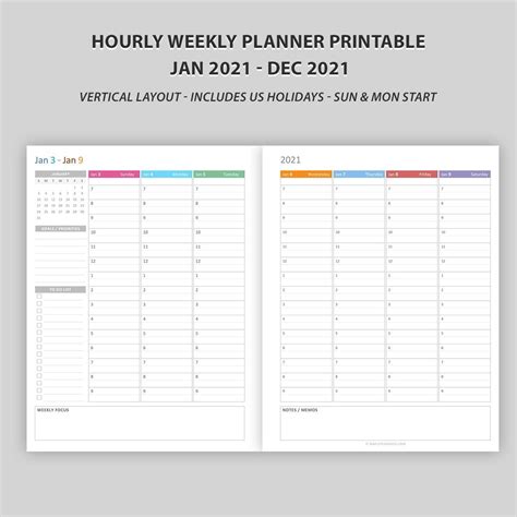 How To Free Printable Weekly Hourly Calendar 2021 Get Your Calendar