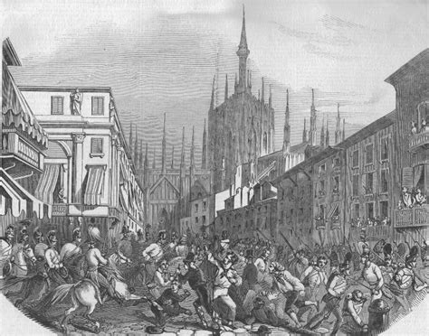 Milan Italian Revolution 1848 Emeute In The Corso Dei Servi Italy 1847