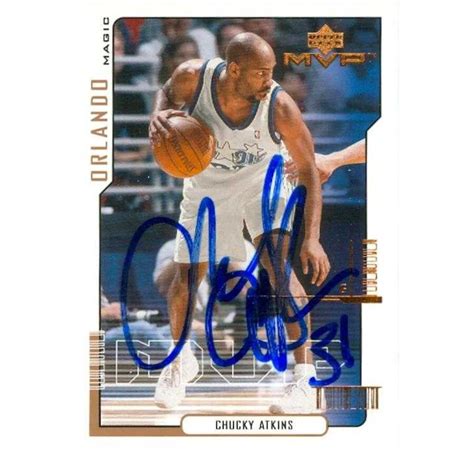 Chucky Atkins Autographed Basketball Card Orlando Magic 2000 Upper