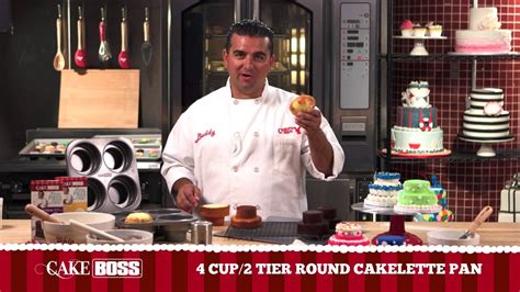 watch buddy valastro demonstrate the cake boss® 4 cup round cakelette pan cake boss cake