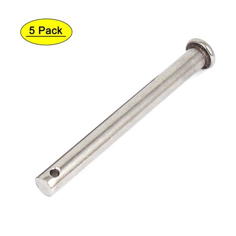 Unique Bargains M8 X 80mm Flat Head Stainless Steel Round Clevis Pins 5