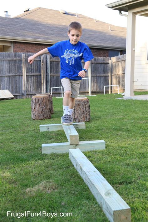 Diy American Ninja Warrior Backyard Obstacle Course Frugal Fun For