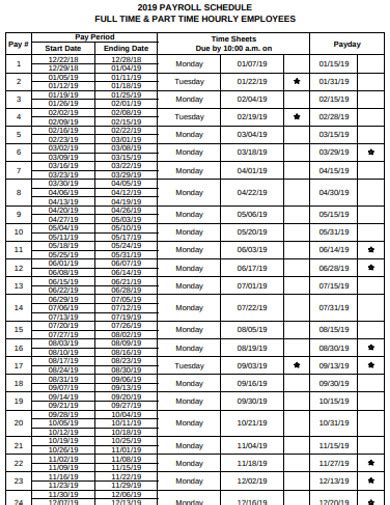 Payroll Schedule 20 Examples Format Pdf