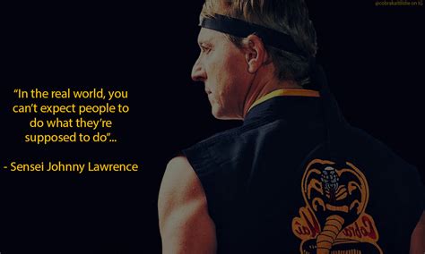 I wasn't taught the difference between mercy and honor and i paid the price for it. Sensei Johnny Lawrence quote - Cobra Kai, graphics by me # ...