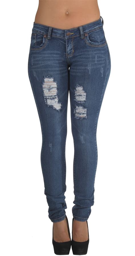 Plus Size Classic Ripped Distressed Destroyed Skinny Jeans Ebay