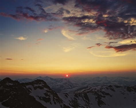 Download Wallpaper 1280x1024 Mountains Cordillera Sky Sunset Sun