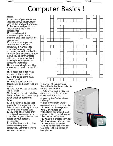 Computer Basics Worksheet Answer Key