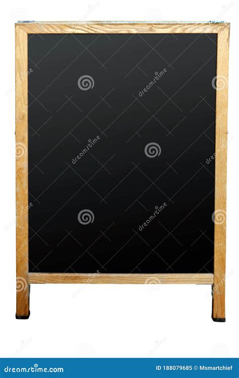 Freestanding Black Chalkboard With Wood Frame Stock Image Image Of