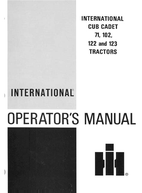 Cub Cadet 71 Operators Manual Pdf Download Manualslib