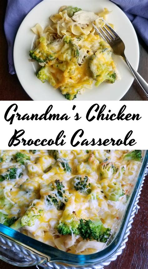 Easy healthy chicken broccoli casserole with lots of sauce, not mushy pasta and crunchy broccoli. Cooking With Carlee: Grandma's Chicken Broccoli Casserole